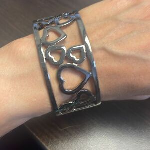Hearts Pewter cuff 